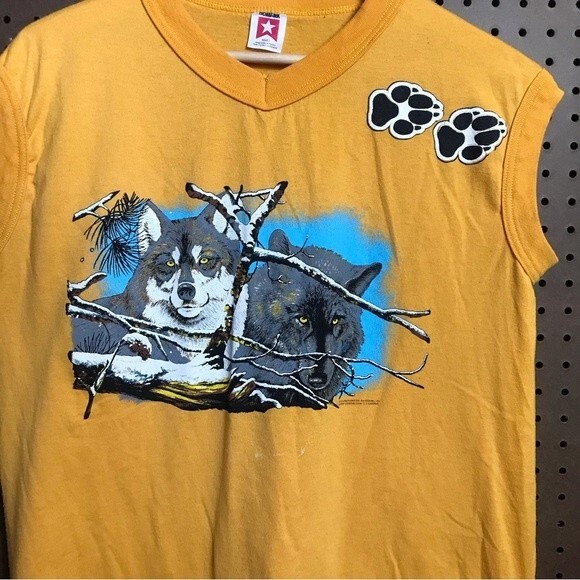 Vintage Bomark wolf sleeveless tshirt - Picture 4 of 13